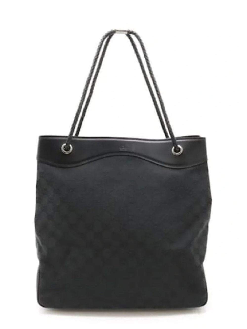 Gucci GG Canvas and Leather Tote Shoulder Bag